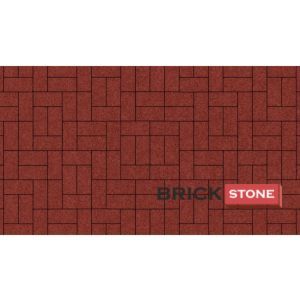 Брусчатка 40, КРАСНЫЙ 200*100*40 BRICK STONE монохром