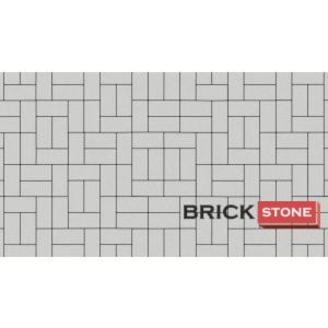 Брусчатка 40, БЕЛЫЙ 200*100*40 BRICK STONE монохром
