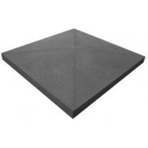 Оголовник для забора 400x400x70мм бетонный прямой, серый