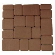 СТАРЫЙ ГОРОД 17*11,5см/50шт, 11,5*11,5см/76шт, 6*11,5 см/78шт КОРИЧНЕВАЯ. Цена за м2