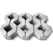 Газонная решетка (ВП) 24,5*37*8см/ 11шт/м2 Серый